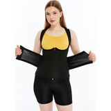 Sweet Sauna Fermuarlı Dik Duruş Termal Atlet Tipi Bel Kemer Sauna Bel ve Göbek Etkili Yelek Korse Siyah