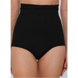 Sweet Sauna Göbek Alt Karın ve Basen Toparlayıcı Sıkılaştırıcı Gögüs Altı Kadın Kaydırmaz Siyah Yüksek Bel Silikonlu Slip Korse - XL