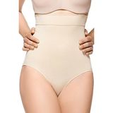 Sweet Sauna Göbek Alt Karın ve Basen Toparlayıcı Sıkılaştırıcı Gögüs Altı Kadın Kaydırmaz Ten Yüksek Bel Silikonlu Slip Korse - 2XL