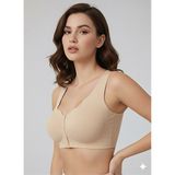Sweet Sauna Lazer Kesim Önü Düğmeli Dikişsiz Görünmez Agraflı Çıkarılabilir Pedli Askılı Hayalet Bralet Sütyen - 2XL - Ten