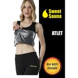 Sweet Sauna Yeni Moda Askılı Atlet Unisex Sweet Sauna Termal Siyah - 4XL