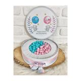 Sweet Story 100 Adet+200 Gr Draje İkiz Bebek Temalı İsme Özel Kız-Erkek Bebek Hoşgeldin Hediyelik Çikolata