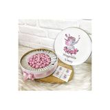 Sweet Story 100 Adet+200 Gr Draje Pembe Filli İsme Özel Kız Bebek Hoşgeldin Mevlüt Doğumgünü Hediyelik Çikolata