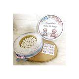 Sweet Story 100 Adet+200 Gr Drajeli Ayıcıklı İkiz Bebekler Temalı İsme Özel Hoşgeldin İkiz Bebek Hediyelik Çikolata