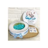 Sweet Story 150 Adet+200 Gr Draje Ayda Ayıcık Temalı İsme Özel Hoşgeldin Erkek Bebek Hediyelik Çikolata