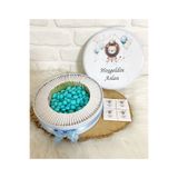 Sweet Story 150 Adet+200 Gr Draje Balonlu Aslancık Temalı İsme Özel Hoşgeldin Erkek Bebek Hediyelik Çikolata