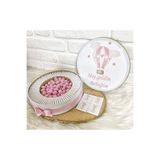 Sweet Story 80 Adet + 200 Gram Draje Pembe Uçan Balon Temalı İsme Özel Hoşgeldin Kız Bebek Hediyelik Çikolata