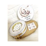 Sweet Story 80 Adet+200 Gr Drajeli Gold Ayda Uyuyan Ayıcık Temalı İsme Özel Hoşgeldin Erkek Bebek Hediyelik Çikolata
