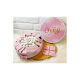 Sweet Story 80 Adet+200 Gr Drajeli Pembe Gold Yıldızlı İsme Özel Hoşgeldin Kız Bebek Hediyelik Çikolata