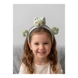 Sweet twins accessories Çiçekli Yeşil Kurbağa Çocuk Taç Peluş Hediye Kız Çocuk Tacı