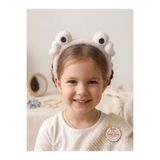 Sweet Twins Accessories Kalpli Kurbağa Gözlü Çocuk Taç Pembe Peluş Kız Çocuk Tacı