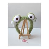 Sweet twins accessories Kalpli Kurbağa Gözlü Kız Çocuk Taç Yeşil Peluş Hediye Kız Çocuk Tacı