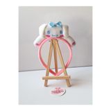 Sweet twins accessories Kuromi Cinnamaroll Hediye Çocuk Taç Pembe Mavi Fiyonklu Peluş Kız Çocuk Tacı