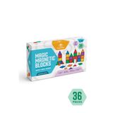 SWEETBEE Manyetik Yapı Blokları 36 Parça - Renkli 3D Mıknatıslı Oyuncak ve Eğitici Çocuk Oyun Seti