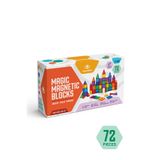 SWEETBEE Manyetik Yapı Blokları 72 Parça - Renkli 3D Mıknatıslı Oyuncak ve Eğitici Çocuk Oyun Seti