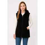 Sweet's Collection Kadın Uzun Tunik Yelek Siyah Welsoft Peluş Termal Özellikli Stil - 19-Siyah