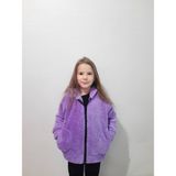 Sweet's Collection Kız Genç Çocuk Welsoft Peluş Cepli Kapüşonlu Ceket - 5 - 6 Yaş - Lila