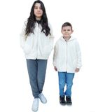 Sweet's Collection Unisex Genç Çocuk Welsoft Peluş Ceket - 11 - 12 Yaş - Krem