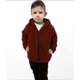 Sweet's Collection Unisex Genç Çocuk Welsoft Peluş Ceket - 7 - 8 Yaş - Açık Bordo