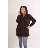 Sweet's Collection Uzun Tunik Wellsoft Peluş Kadın Tesettür Ceket - Antik Taba - XL