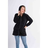 Sweet'S Collection Uzun Tunik Welsoft Peluş Ceket - 01-Siyah - XL