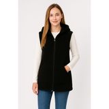 Sweet's Collection Yelek Uzun Tunik Welsoft Peluş Kadın - 19-Siyah - XL