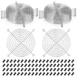 Sweetude 20 paket 120mm Fan ızgara Guard parmak ızgaraları 80 vida ile 120mm Fan parmak ızgara ızgaralar Guard filtre Metal slivery siyah yedek vidalar