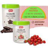 Sweetwell Çikolatalı 400 gr + Çilekli 400 gr Vegan Bezelye Proteini Tozu -%83 Protein İçerir Pae Protein