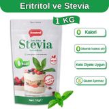 Sweetwell Zero Slim Stevia & Eritritol Tatlandırıcı 1 Kg Şekersiz, 0 Kalori, Keto ve Vegan Uyumlu