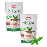 Sweetwell Zero Slim Stevia & Eritritol Tatlandırıcı 1 Kg x 2 Adet Şekersiz, 0 Kalori, Keto ve Vegan Uyumlu