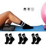 Sweex 3’lü Kadın Kaydırmaz Tabanlı Pilates, Yoga, Dans ve Fitness Soket KOLEJ Çorap - Siyah - 36 - 40