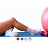 Sweex Kadın Kaydırmaz Tabanlı Pilates, Yoga, Dans ve Fitness Soket KOLEJ Çorap - Beyaz - 36 - 40