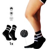 Sweex Kadın Kaydırmaz Tabanlı Pilates, Yoga, Dans ve Fitness Soket KOLEJ Çorap - Siyah - 36 - 40