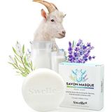 Swelle Keçi Sütü Sabunu 110GR Shea Butter Çay Ağacı Lavanta Yüz Maskesi 1 Adet Doğal Katı Sabun Vücu - Standart