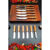 Swencraft 12 Parça Set 6 Ad Steak Mutfak Meyve Sebze Bıçağı ve 6 Ad Tereyağı,reçel, Çikolata Bıçağı Çeyiz Seti - Ahşap
