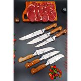 Swencraft 6 Parça Paslanmaz Çeyiz Mutfak Bıçak Seti Et Ekmek Sebze Meyve Bıçak
