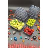 SWENCRAFT Erzak Saklama Kabı 9'lu Set Mikrodalgaya Ve Derin Dondurucuya Girebilen PP 5 Lüks Şık Kutu
