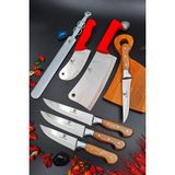Swencraft Mutfak Kasap Kurban Sürmene Yatağan Soğan Börek Satır Bıçak Seti ve Lüks Masat 7 Parça Çeyiz Seti