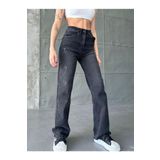 Swet Shop Jeans Kadın Siyah Eskitme Destrolu Yüksek Bel Likralı Wide Leg Geniş Paça Palazzo Kot Pantolon Siyah 30