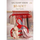 Swift Shop (10)Adet Kırmızı Şal Eşarp Askısı Kaliteli Kuğu Askı Kuğu Dolap Düzenleyici ---