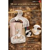 Swift Shop (10)Adet Şal Eşarp Askısı Kaliteli Kuğu Askı BEYAZ Kuğu Dolap Düzenleyici ---
