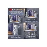 Swift Shop Kaliteli Plastik / Duvar Rafı 38,5 Cm |3M Güçlü Yapıştırıcılı |Çocuk Odası –Mutfak –Banyo–Ofis-Salon