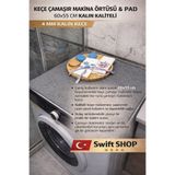 Swift Shop KEÇE ÇAMAŞIR MAKİNA ÖRTÜSÜ &PAD 60X55 CM KALIN KALİTELİ