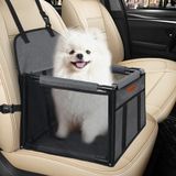 SWIHELP Köpek araba koltuğu köpek taşınabilir evcil hayvan yükseltici araba koltuğu, klipsli emniyet tasması ve PVC destek borusu, çökme önleyici, küçük evcil hayvanlar için mükemmel