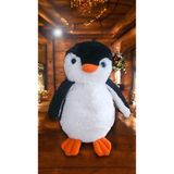 Swilex Pingu Uyku Arkadasi ve Siyah Sevimli Penguen Pelus Oyuncak Yastık