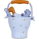 Swim Essentials Dinosaur Silikon Oyuncak Seti Çok Renkli Kova, Kürek ve 3 Kalıp Esnek Malzeme ile Eğlenceli Oyun - 3+ Yaş