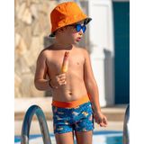 Swim Foam Swimfoam Dinosaur Mavi Erkek Çocuk Mayosu 7 - 8 Yaş Desenli Rahat Hareket Özgürlüğü