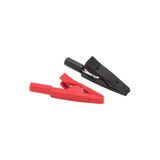Swion IC-243D 2mm Banana Jak Girişli Krokodil Timsah Ağzı Siyah-Kırmızı Set