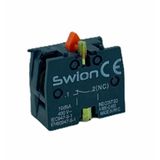 Swion LAY5-BE102 22 mm Kırmızı NC Kontak Blok