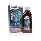 Swiss Bork Çocuklar İçin Calm Down Sleep Şurubu - 150 ml, L-Teanin, Rhodiola, Melissa, Alpha GPC, Papatya ve Vitamin B6 ile Zenginleştirilmiştir